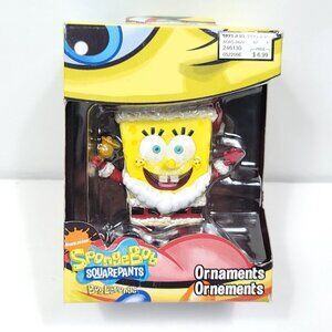 Bob Leponge Spongebob Squarepants Christmas Ornament Santa Outfit Plastic Damage